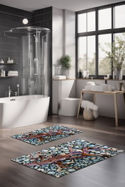 Mijölnir Juego de 2 alfombrillas de baño CT-5344 Multicolor